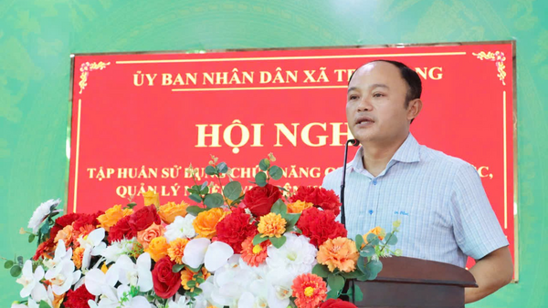 Xã Trà Giang tổ chức tập huấn kỹ năng quản lý công việc trên hệ thống iOffice